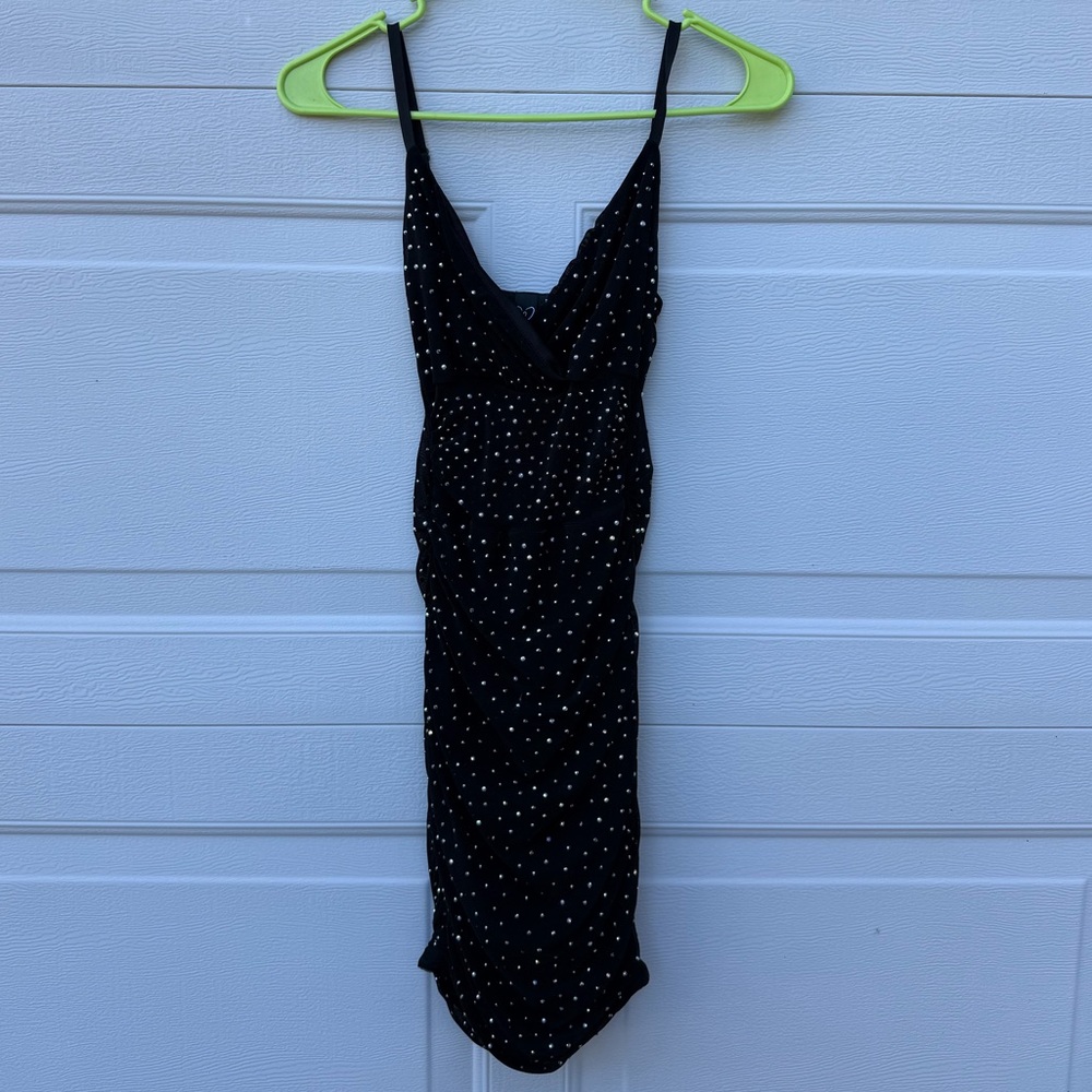 BodyCon Black Sparkly Studded Dress✨